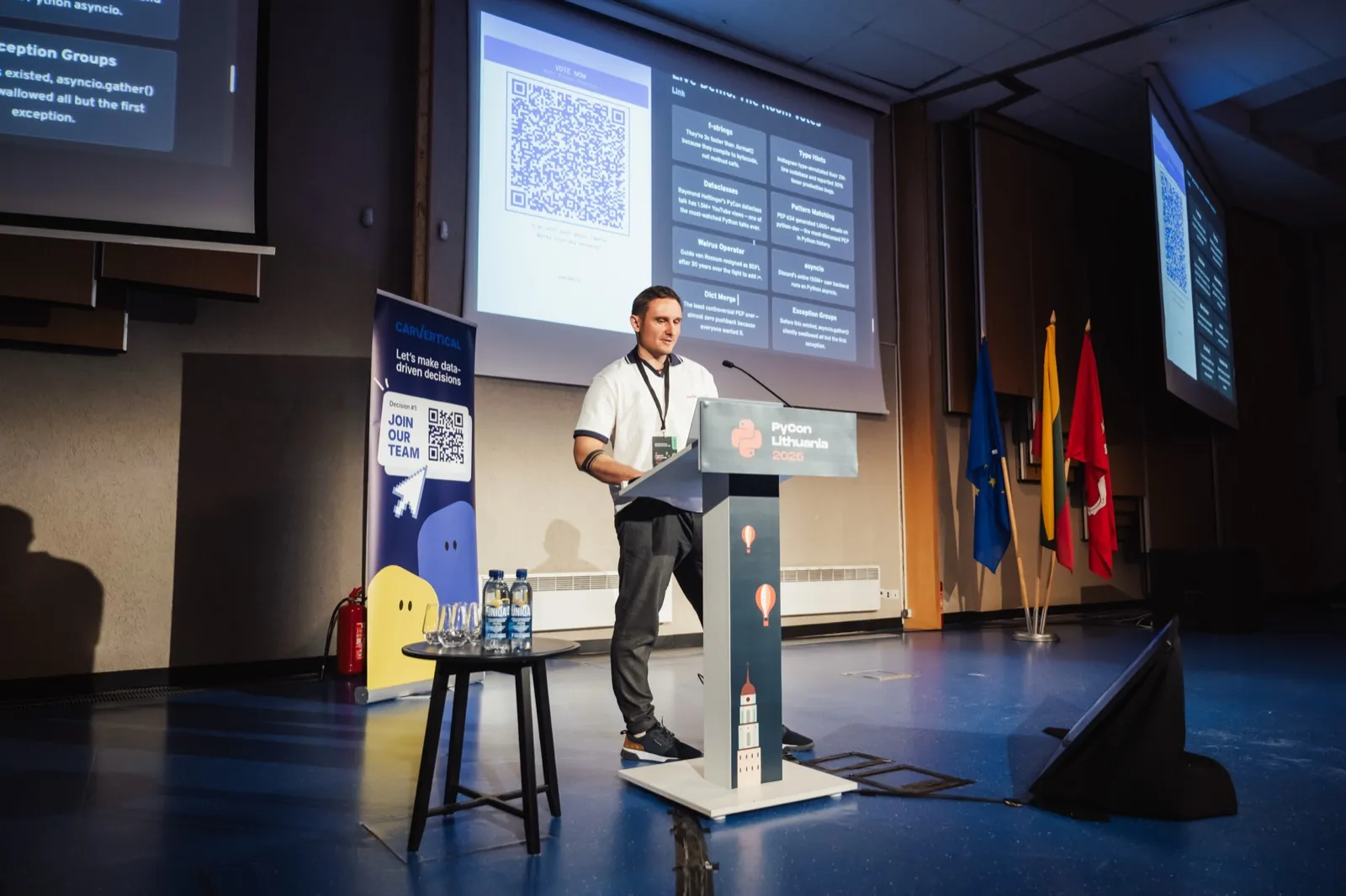 AimRank speaking at a conference
