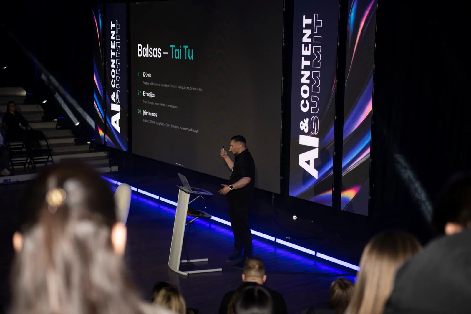 AimRank speaking at a conference